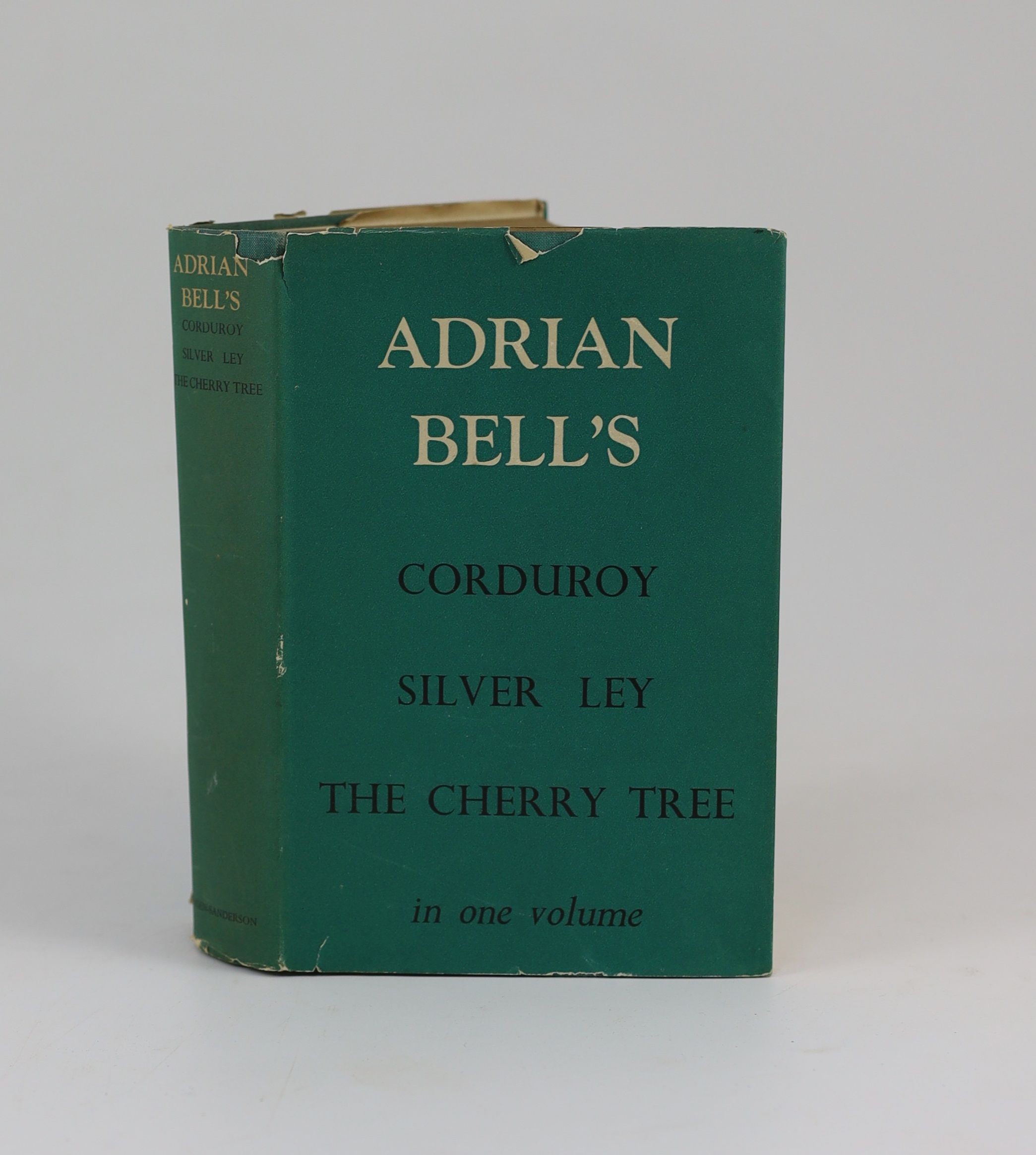 Bell, Adrian - Corduroy. Silver Ley. The Cherry Tree, 1st edition, 8vo, cloth with unclipped d/j, signed with presentation inscription, ‘’I am so glad you like this book. With best wishes’’, Cobden-Sanderson, London, 193